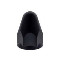 1-1/2" X 2-3/4" Matte Black Painted Plastic Bullet Nut Covers (Black) - Push-On (Individual, 20 or 60 Pack)