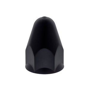 1-1/2" X 2-3/4" Matte Black Painted Plastic Bullet Nut Covers (Black) - Push-On (Individual, 20 or 60 Pack)