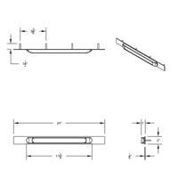 Chrome Top Mud Flap Plate With 11 LED 17" Light Bar & Bezel (Various Colors)