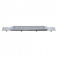 United Pacific - Chrome Top Mud Flap Plate With 11 LED 17" Light Bar (Various Colors)