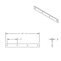 2" X 20" Chrome Top Mud Flap P - W50189