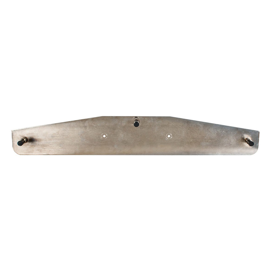 4" X 24" Chrome Bottom Mud Flap Plate With Welded Stud & Oval Emblem Cutout