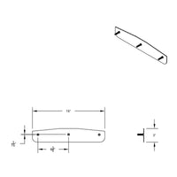 United Pacific - 3" X 18", 16", 14" or 12" Chrome Standard Bottom Mud Flap Plate - Welded Stud