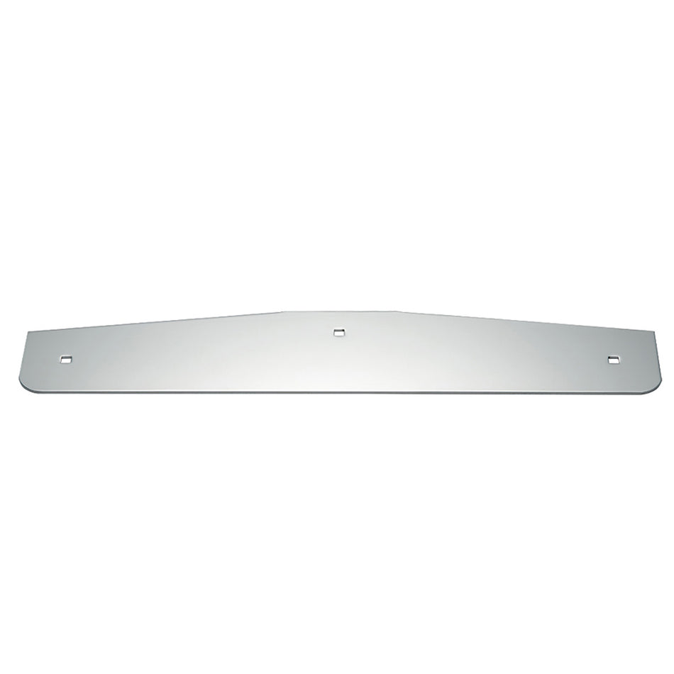 United Pacific - 4" X 20" Chrome Standard Bottom Mud Flap Plate - Bolt Thru