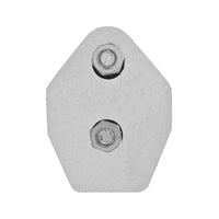 United Pacific - 30" Chrome 45-Degree Angled Heavy Duty Mud Flap Hangers - 2" Bolt Pattern (Pair)