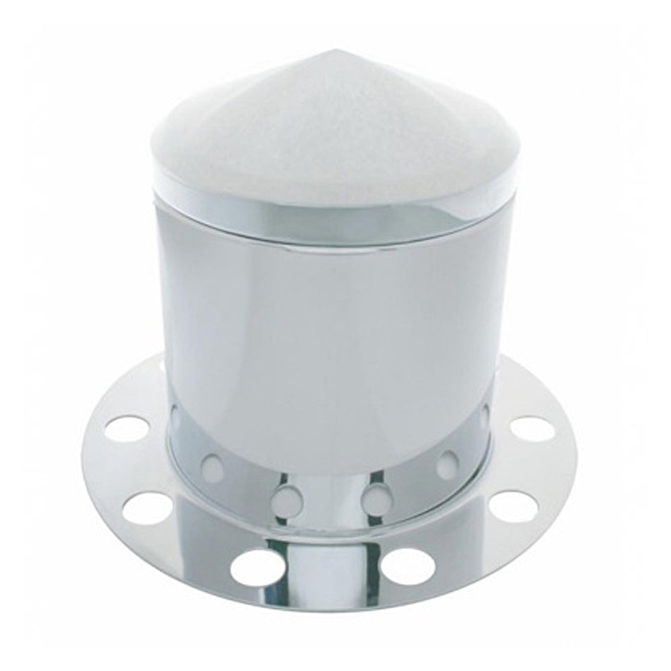 Stainless Pointed Rear Axle Cover 3PC Kit For 33mm Nut Cover - Steel/Aluminum Wheel