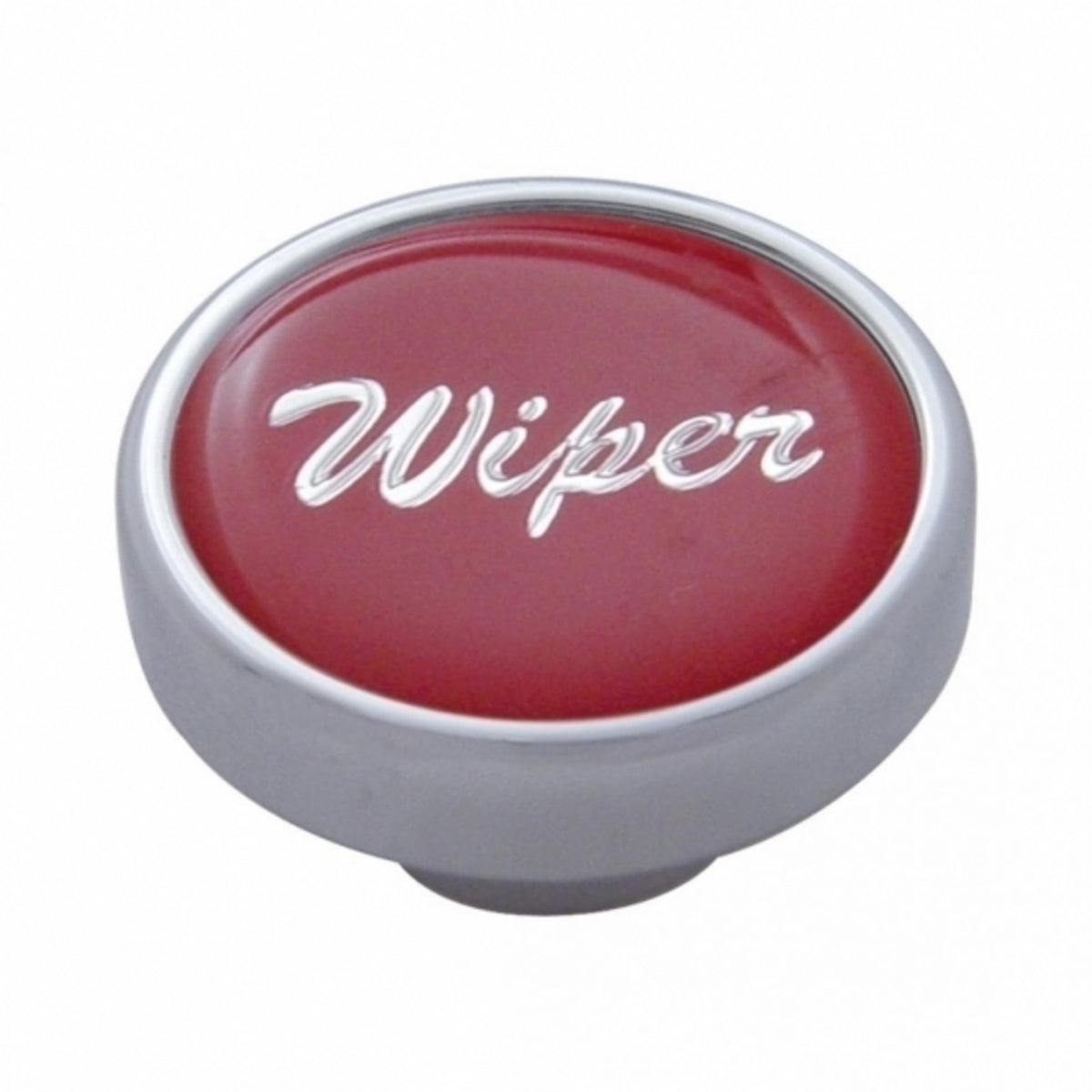 United Pacific - "Wiper" Dash Knob w Glossy Sticker Label (Blue or Red) - Berube's Truck Accessories