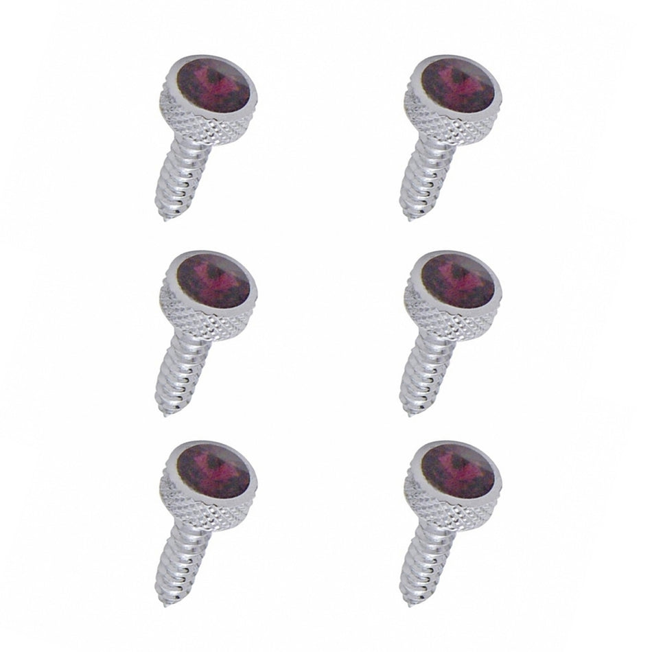 United Pacific - Kenworth Upper Dash Screws - Purple Crystal (6-Pack) - Berube's Truck Accessories
