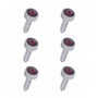 United Pacific - Kenworth Upper Dash Screws - Purple Crystal (6-Pack) - Berube's Truck Accessories
