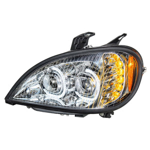 High Power LED Chrome Projection Headlight For 2001-2020 Freightliner Columbia (Driver or Passenger Side)