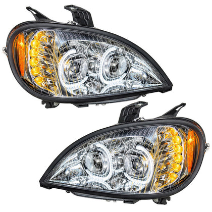 High Power LED Chrome Projection Headlight For 2001-2020 Freightliner Columbia (Driver or Passenger Side)