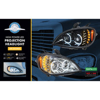 High Power LED Chrome Projection Headlight For 2001-2020 Freightliner Columbia (Driver or Passenger Side)