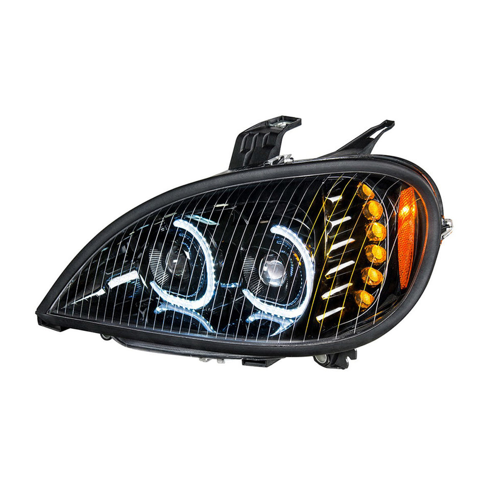 High Power LED Blackout Projection Headlight For 2001-2020 Freightliner Columbia (Driver or Passenger)