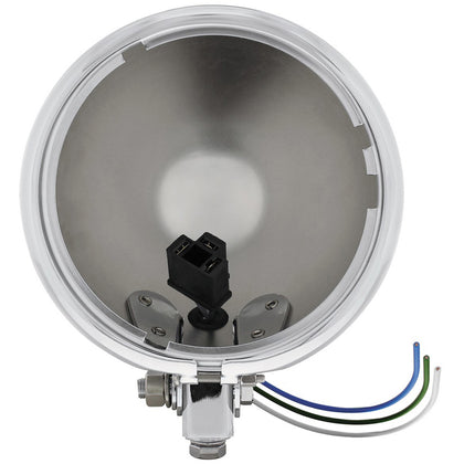 United Pacific - Chrome 5-3/4" Motorcycle Headlight Housing Only (Bottom Mount)