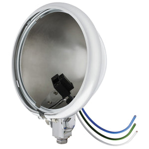 United Pacific - Chrome 5-3/4" Motorcycle Headlight Housing Only (Bottom Mount)
