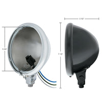 United Pacific - Chrome 5-3/4" Motorcycle Headlight Housing Only (Bottom Mount)