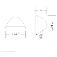 United Pacific - Chrome 5-3/4" Motorcycle Headlight Housing Only (Bottom Mount)