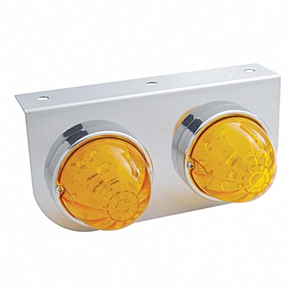 United Pacific - Stainless Light Bracket With 2 X 17 LED Watermelon Lights (Various Colors)