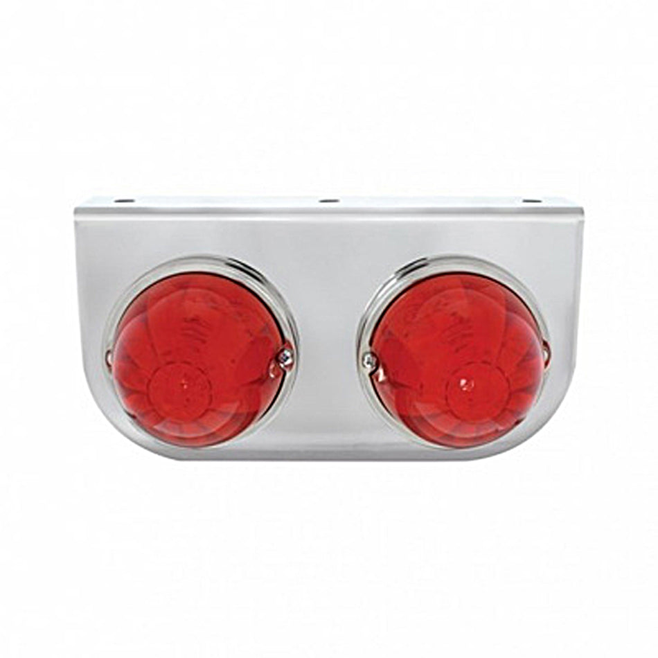 United Pacific - Stainless Light Bracket With 2 X 17 LED Watermelon Lights (Various Colors)