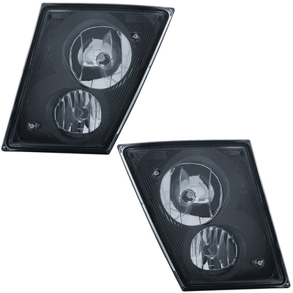United Pacific - Black Fog/Driving Light Assembly For 2003-2017 Volvo VN/VNL (Driver or Passenger Side)