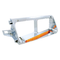 14 LED Headlight Bezel For 1989-2009 Freightliner FLD - Driver or Passenger Side (Amber LED/Amber)