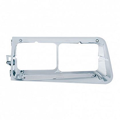 United Pacific - 14 LED Headlight Bezel For 1989-2009 Freightliner FLD - Amber LED/Chrome Lens (Passenger Side)