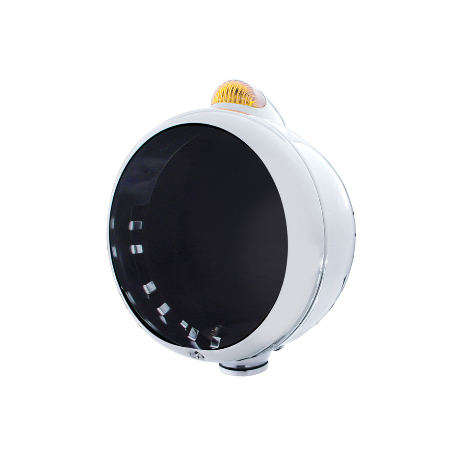 Stainless Steel Guide 682-C Headlight No Bulb With Dual Mode LED Signal (Amber or Clear Lensr)