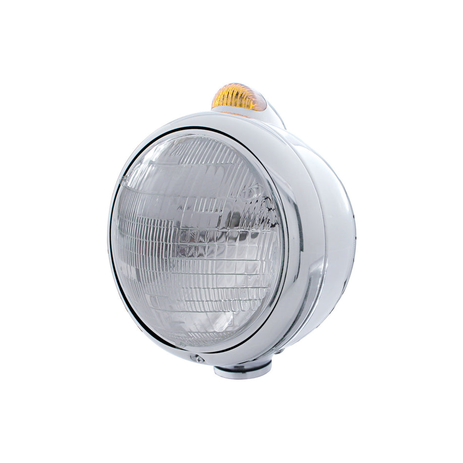 Stainless Steel Guide 682-C Headlight 6014 & Dual Mode LED Signal (Amber or Clear Lens)