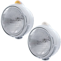 Stainless Steel Guide 682-C Headlight 6014 & Dual Mode LED Signal (Amber or Clear Lens)