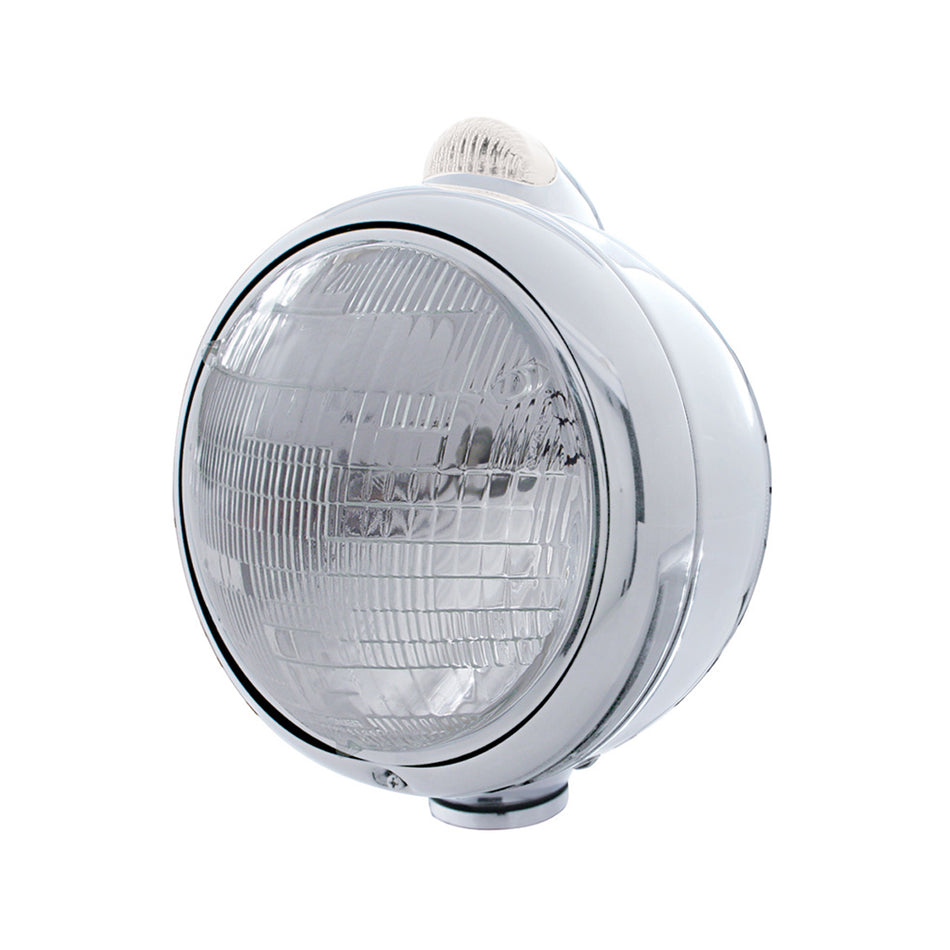 Stainless Steel Guide 682-C Headlight 6014 & Dual Mode LED Signal (Amber or Clear Lens)