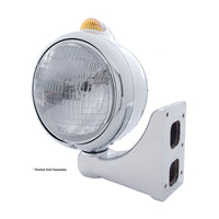 Stainless Steel Guide 682-C Headlight H6024 & Dual Mode LED Signal (Amber or Clear Lens)