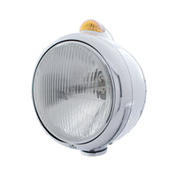 Stainless Steel Guide 682-C Headlight H4 & Dual Mode LED Signal (Amber or Clear Lens)