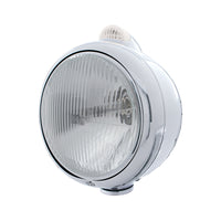 Stainless Steel Guide 682-C Headlight H4 & Dual Mode LED Signal (Amber or Clear Lens)
