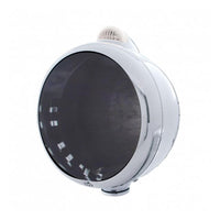 Chrome Guide 682-C Headlight No Bulb With Dual Mode LED Signal (Amber or Clear Lens)