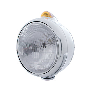 Chrome Guide 682-C Headlight H6024 & Dual Mode LED Signal - Amber LEDs (Amber or Clear Lens)