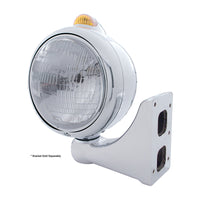 Chrome Guide 682-C Headlight H6024 & Dual Mode LED Signal - Amber LEDs (Amber or Clear Lens)
