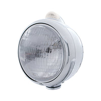 Chrome Guide 682-C Headlight H6024 & Dual Mode LED Signal - Amber LEDs (Amber or Clear Lens)