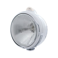 Chrome Guide 682-C Headlight H4 & Dual Mode LED Signal - Amber LED (Amber or Clear Lens)