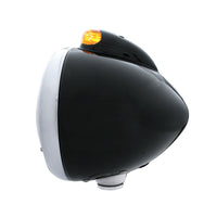 Black Guide 682-C Headlight No Bulb With Dual Mode LED Signal - Amber LEDs (Amber or Clear Lens)