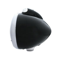 Black Guide 682-C Headlight No Bulb With Dual Mode LED Signal - Amber LEDs (Amber or Clear Lens)