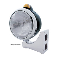 Black Guide 682-C Headlight H6024 & Dual Mode LED Signal - Amber LEDs (Amber or Clear Lens)
