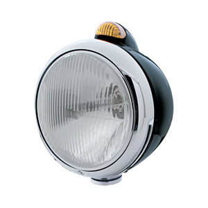 Black Guide 682-C Headlight H4 & Dual Mode LED Signal - Amber LEDs (Amber or Clear Lens)