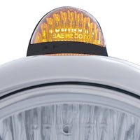 Black Guide 682-C Headlight H4 & Dual Mode LED Signal - Amber LEDs (Amber or Clear Lens)