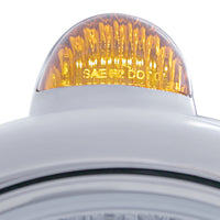 Stainless Steel Guide 682-C Headlight H4 With Amber LED & Dual Mode LED Signal (Amber or Clear Lens)