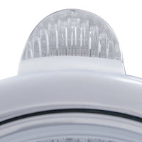 Stainless Steel Guide 682-C Headlight H4 With 34 Amber or White LEDs & LED Signal (Clear Lens)