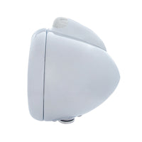 Stainless Steel Guide 682-C Headlight H4 With 34 Amber or White LEDs & LED Signal (Clear Lens)