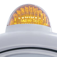 Chrome Guide 682-C Headlight H4 With Amber LED & Dual Mode LED Signal - Amber LEDs (Amber or Clear Lens)