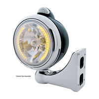 Black Guide 682-C Headlight H4 With Amber LED & Dual Mode LED Signal - Amber LEDs (Amber or Clear Lens)