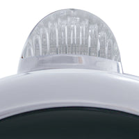 Stainless Steel Guide 682-C Headlight H4 With White LED & Dual Mode LED Signal - White LEDs (Amber or Clear Lens)