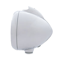 Stainless Steel Guide 682-C Headlight H4 With White LED & Dual Mode LED Signal - White LEDs (Amber or Clear Lens)